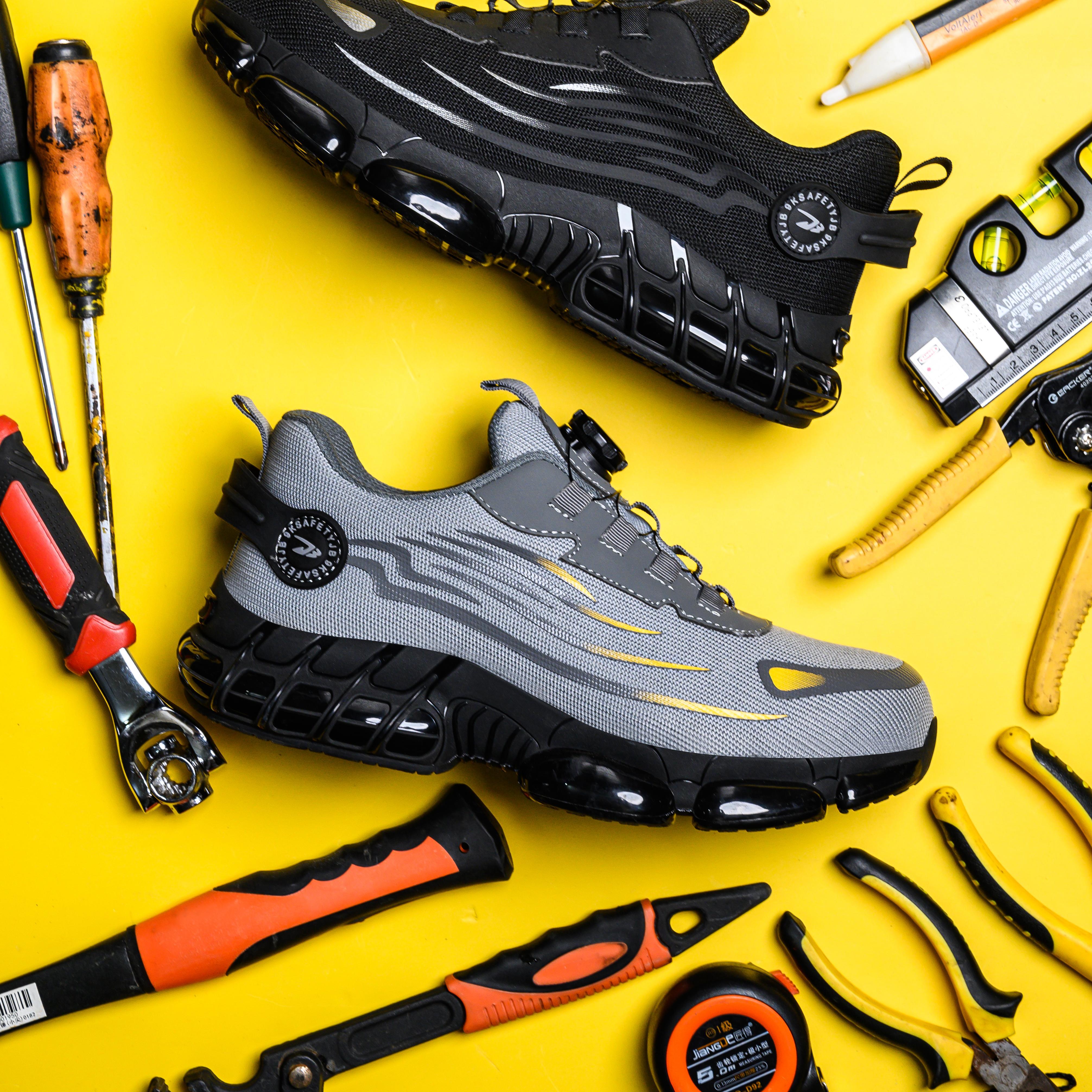 ce-   work and safety shoes for  :     and puncture protection, sporty and stylish design, breathable upper, and slip-resistant sole – comfortable cushioning for long work hours, a great christmas gift for construction, factory, warehouse, mining, and outdoor activities Product details 5