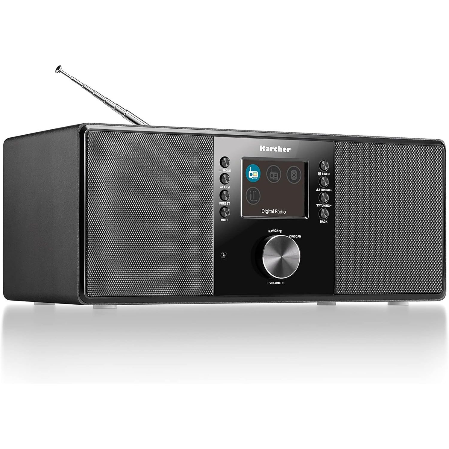 Image of Karcher Dab 5000+ (dab+ / Fm-rds, Bluetooth, Aux-in, Alarm Clock With Dual Alarm) Black