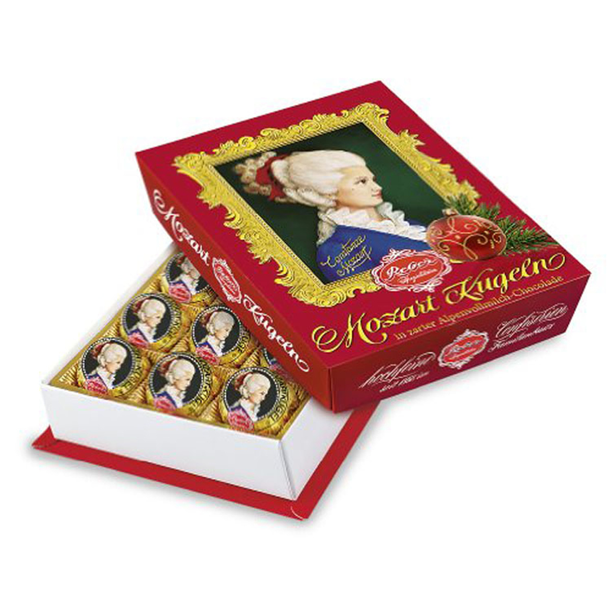 Reber Constanze Mozart Balls With Dark Chocolate And Nougat, 240g