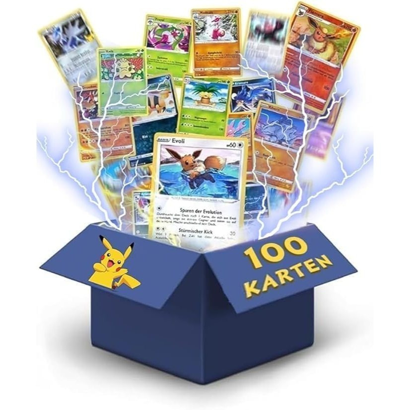E-shop 100x DE Pokemon Karten mit 5 /Reverse Glitzer Karte Original für & Fans