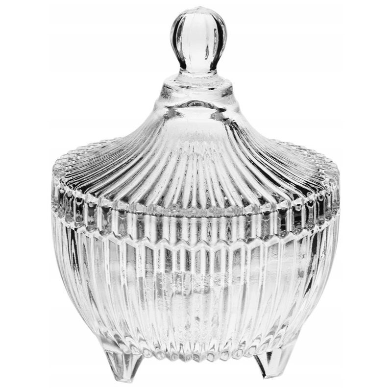 TEMU Glass Sugar Bowl With Lid Elegant Glass Sugar Bowl With Lid 300 Ml Decorative Container For Sugar For Kitchen Transparent Bowl For Sweets Loft