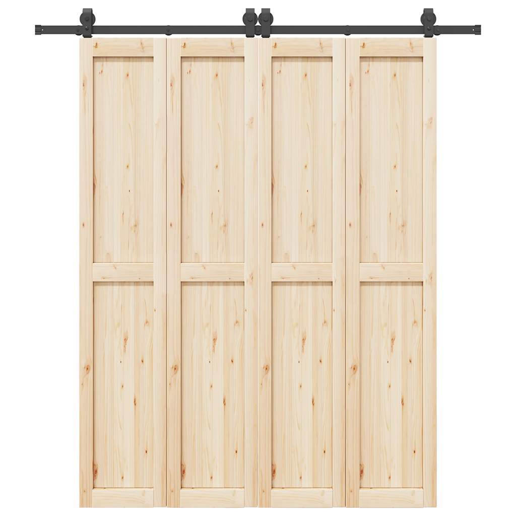Vidaxl Sliding Door Hardware Set - Sliding Door Rails, Rollers, Brackets, And System Kit