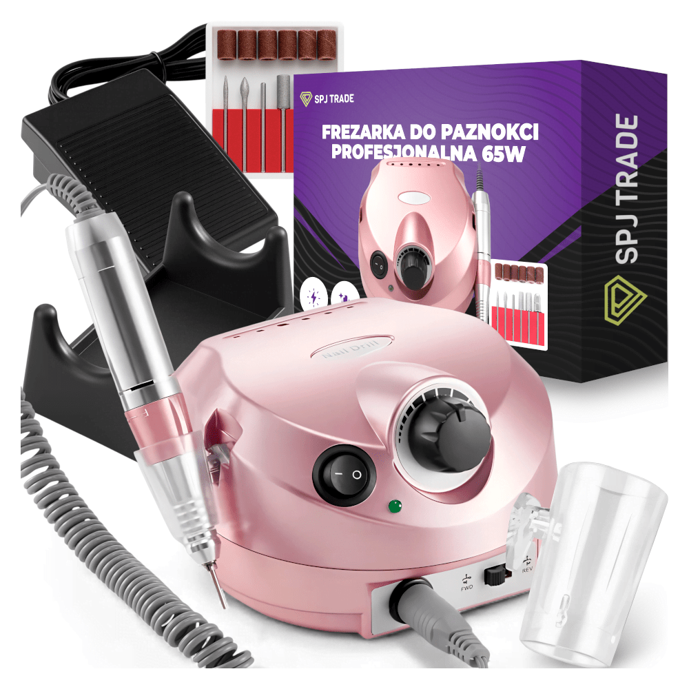 TEMU Nail Drill For Manicure Pedicure Pink 65w Professional Strong Set Of Drills Nail Drill For Manicure Pedicure 65w Professional Strong Set Of