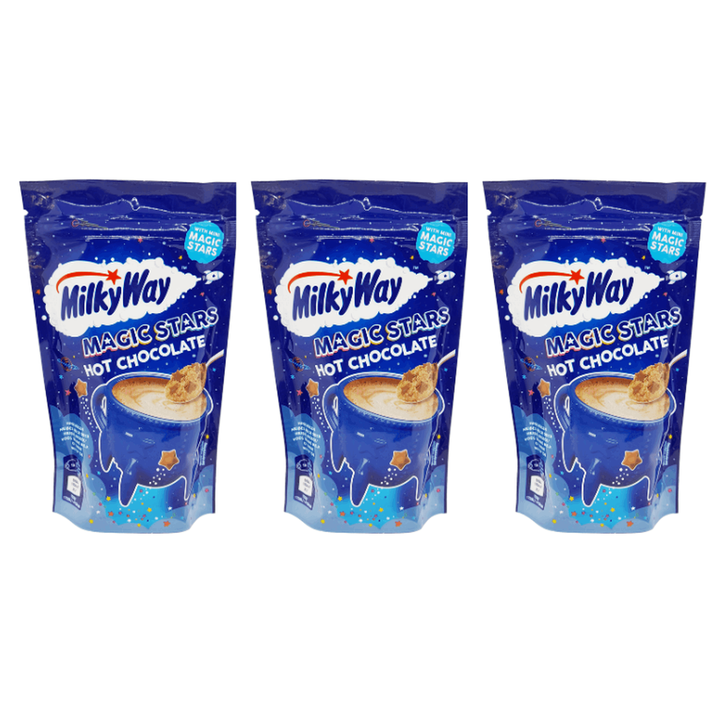 Image of Milky Way Magic Stars Hot Chocolate - 3×140 G - Creamy Cocoa Powder With Mini Milk Chocolate Stars - Rich Hot Chocolate With Star Decorations