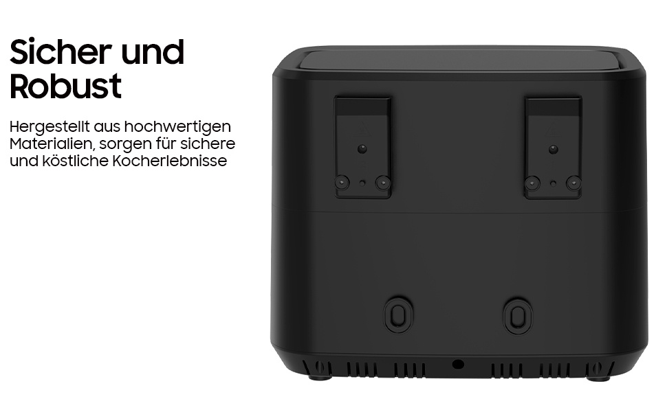 Heetluchtfriteuse 2 Kamers 12L - 2600W XXL Heetluchtfriteuse met Kijkvenster | Olievrije Friteuse met Digitaal Display, 10 Programma's, Zwart