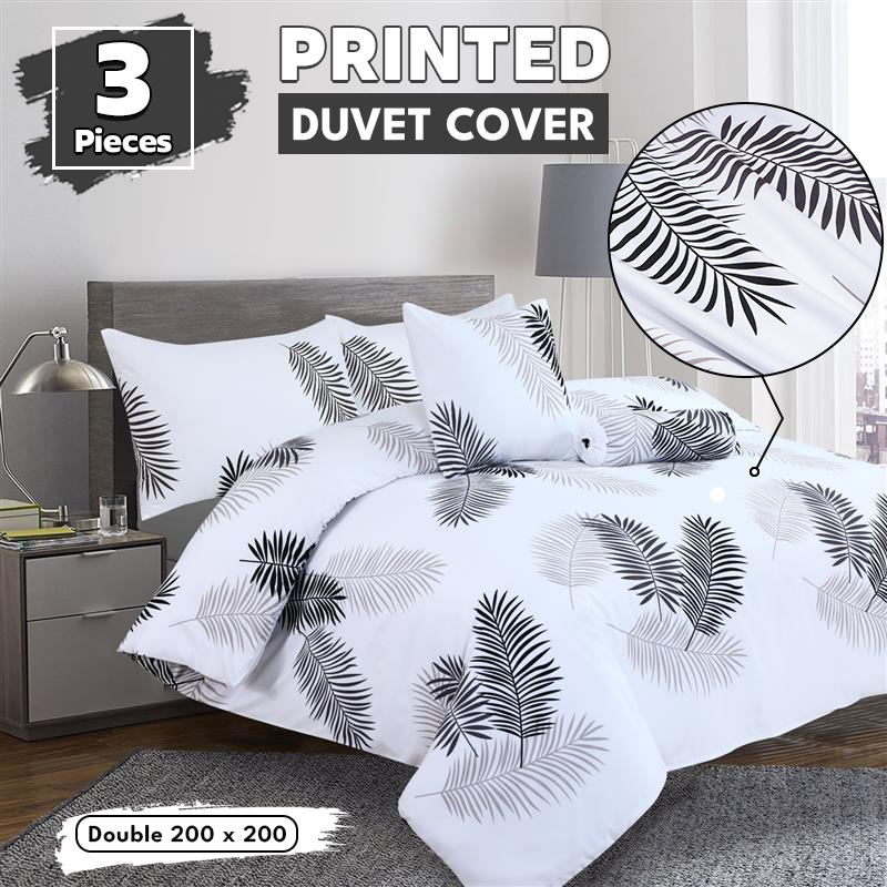 TEMU 3pcs Printed Duvet Cover Set – Soft & Breathable Microfiber With Matching Pillowcases, Hotel Quality, Machine Washable, Perfect For Bedroom, &