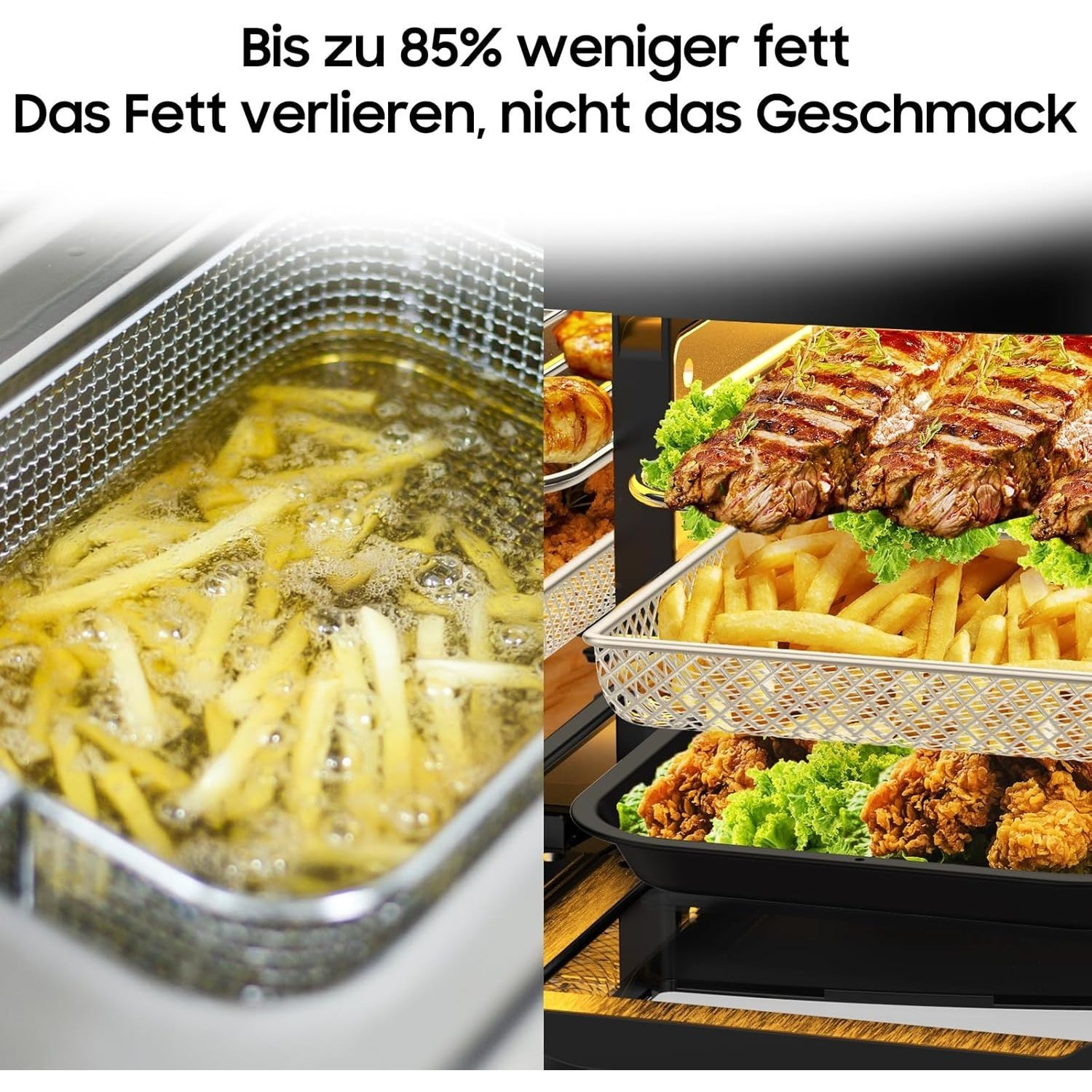 Heetluchtfriteuse 2 Kamers 12L