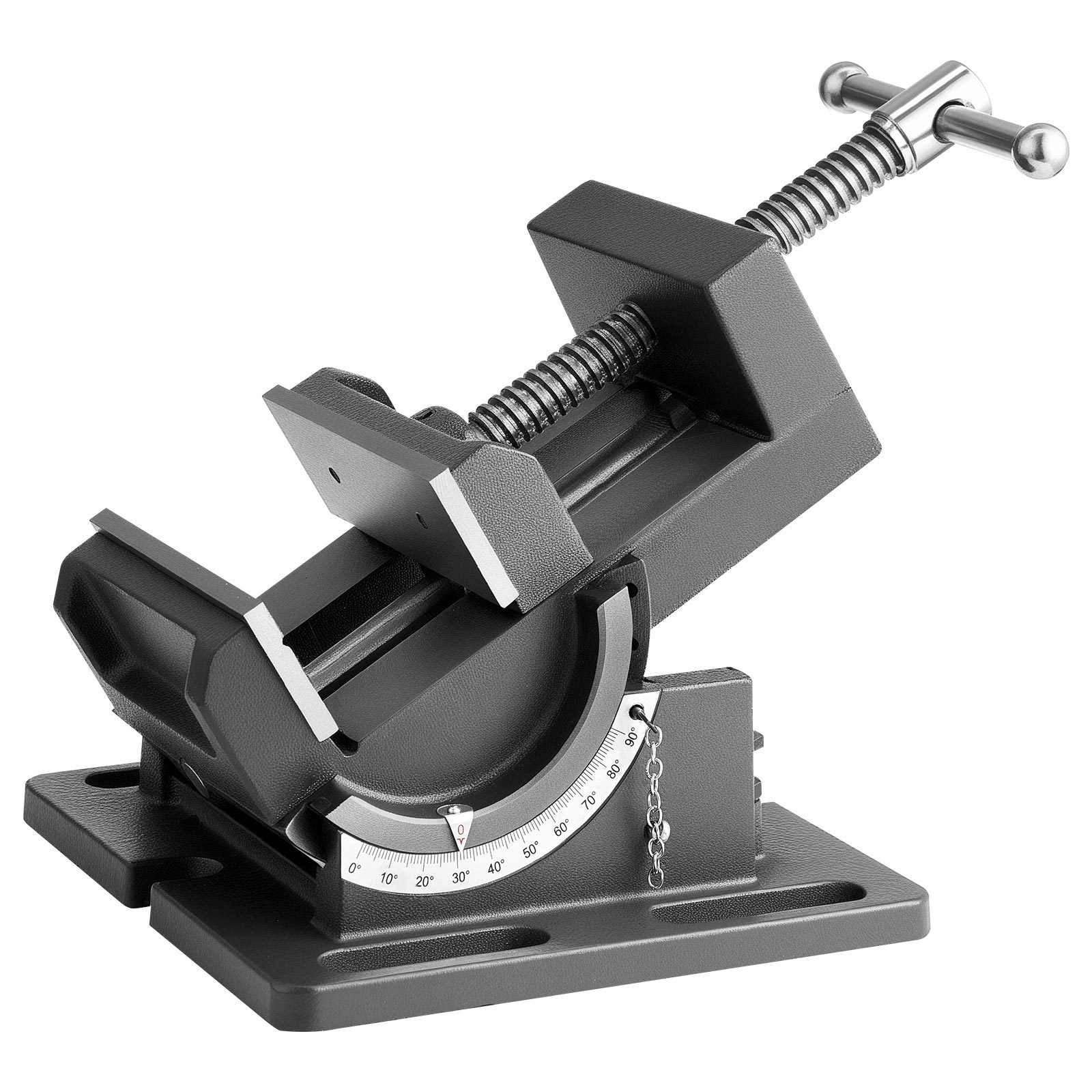 Vevor Vise, 4.25 Inch Jaw Width, Portable Drill Press Bench Vise, 0–90° Adjustable Tilt, Durable Cast Iron Construction, Workbench Vice For Woodworking, For And Drill Presses, Black