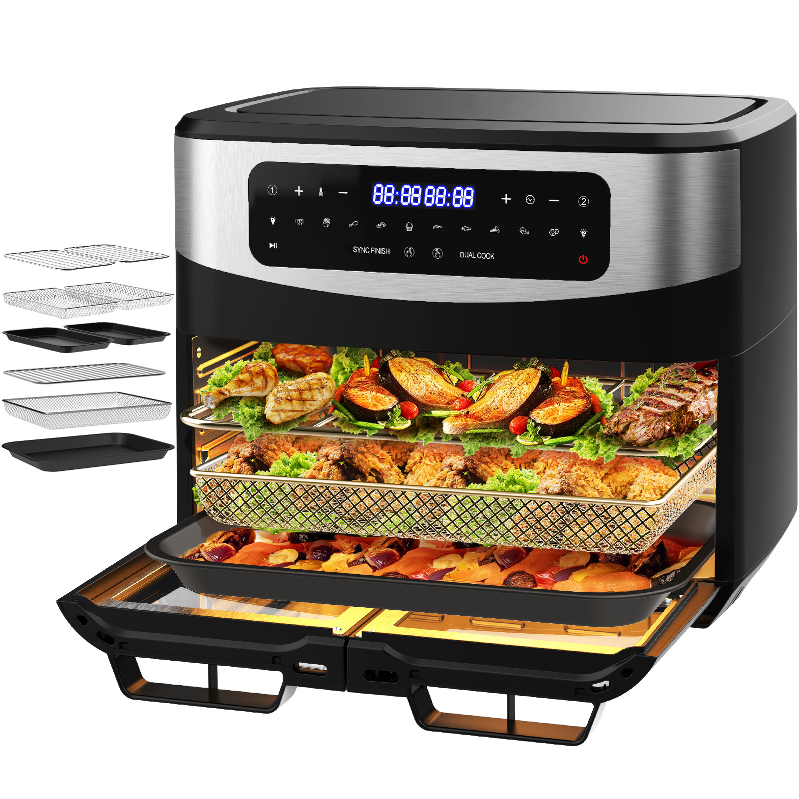 Heetluchtfriteuse 2 Kamers 12L