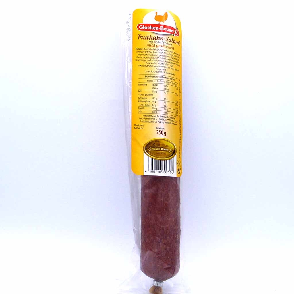 Image of Glocken-beune Mildly Smoked Turkey Salami, 250g