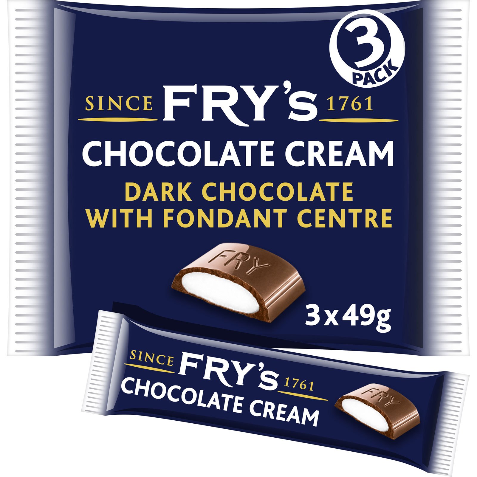TEMU Fry's Creams - 1 Pack Of 3 Fry's Cream Bars - Chocolate Cream - Classic Retro British Sweet Candy - Easter Treats - Gift Idea - Festive Treats -