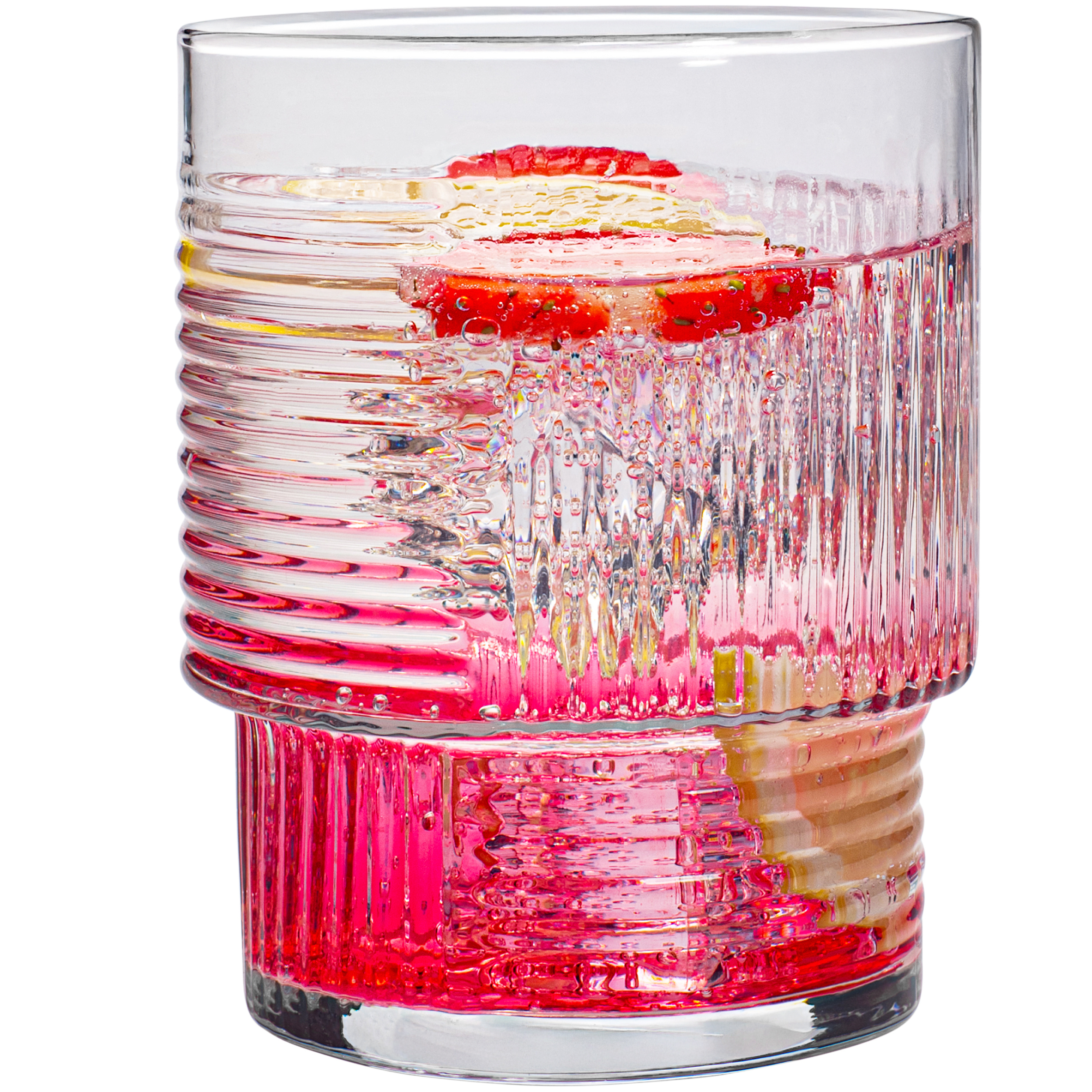 TEMU Elegante geriffelte Trinkgläser – 320 ml, wahlweise im 6er oder 12er Set – hochwertige Gläser im stilvollen Design, ideal für Wasser, Säfte,
