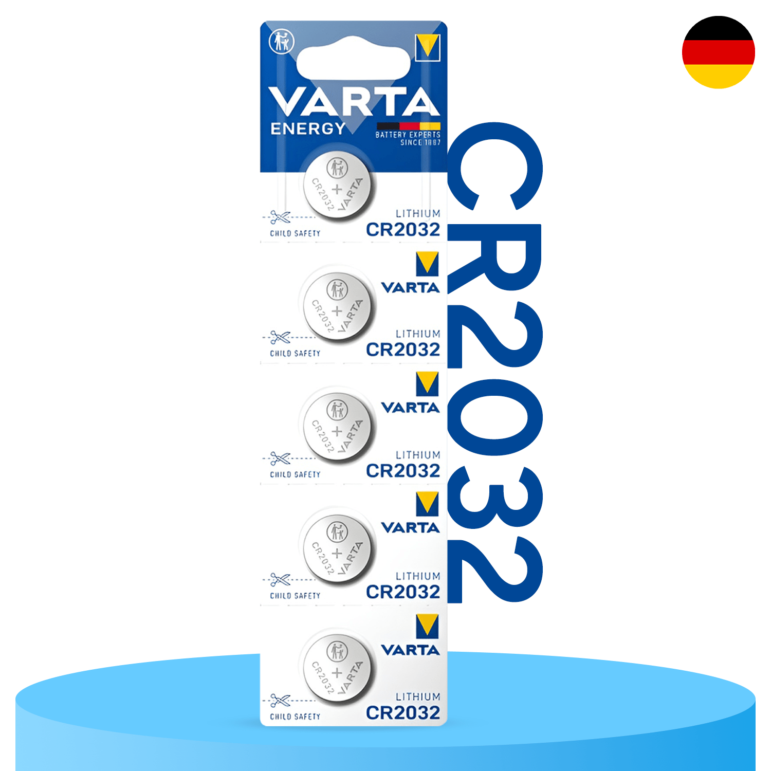 TEMU Varta High-performance Lithium Cr2032 Button Cell Batteries, 5 Units, Long-lasting, Ideal For Watches, Remote Controls, Calculators, Scales,
