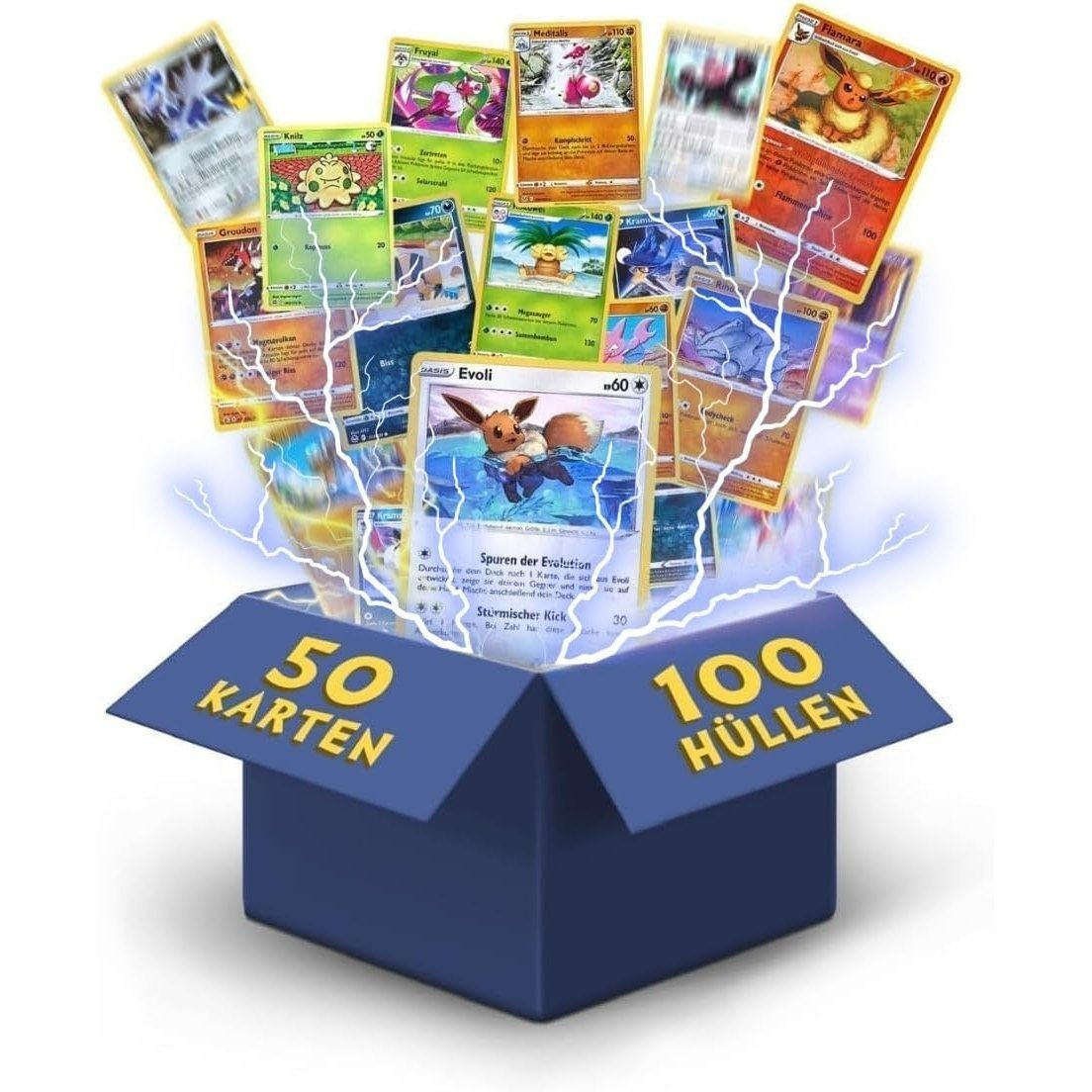 TEMU 50 Original Mixed | English | Includes 3 & 3 Rare Cards | From Current Sets | Perfect For Christmas | + 100 Card Sleeves