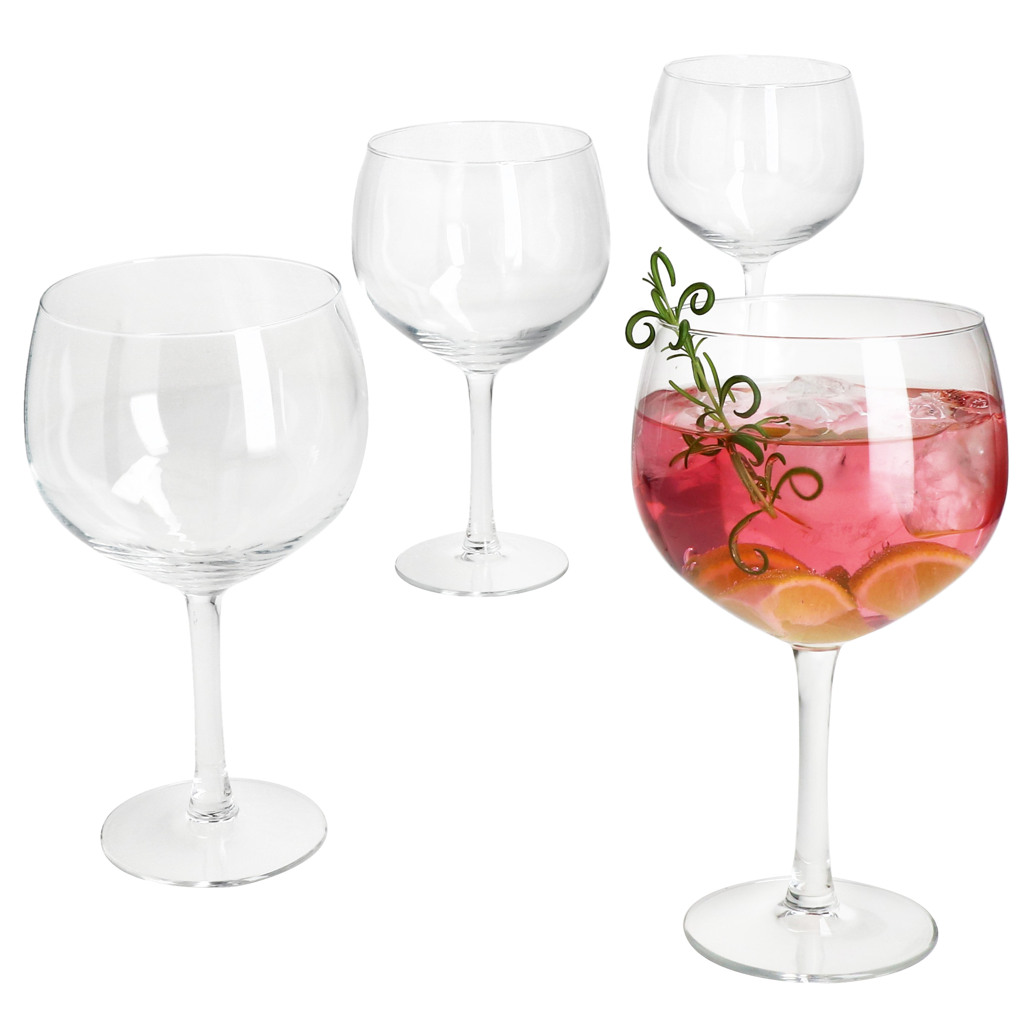 E-shop 4x Gin Tonic Gläser 400ml Longdrink- Dessert Cocktail-Gläser Wasser