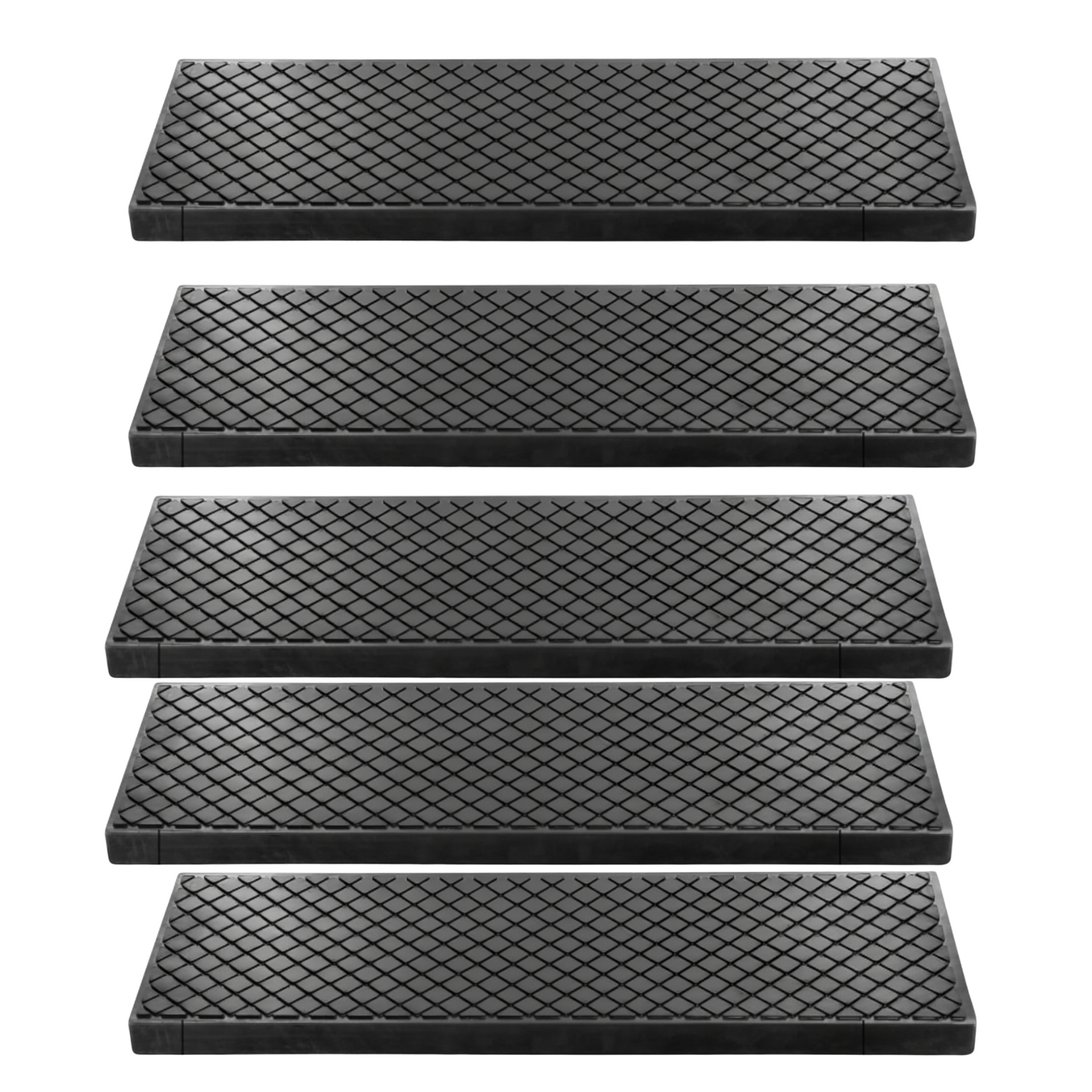Rubber Step Mats, 75 X 25 Cm, Non-slip Rubber Mats For Indoor And Outdoor Stair Treads.