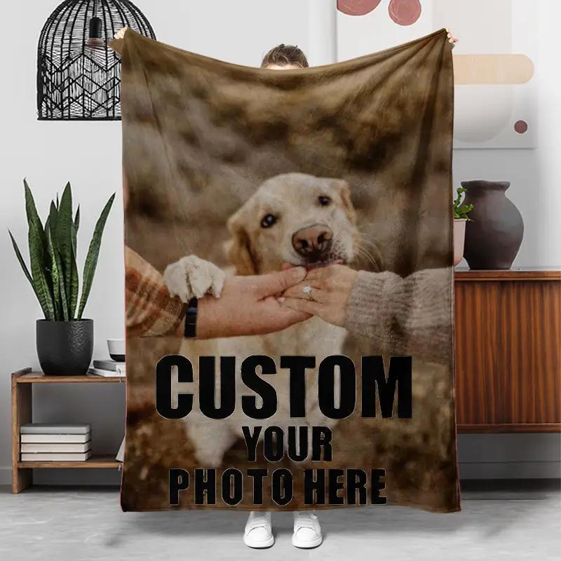 TEMU Your Photo, Add A Personalized Name/text, And Create A Unique, Warm, And ! Soft And Delicate Flannel Fabric On The Skin, Invisible Stitching For