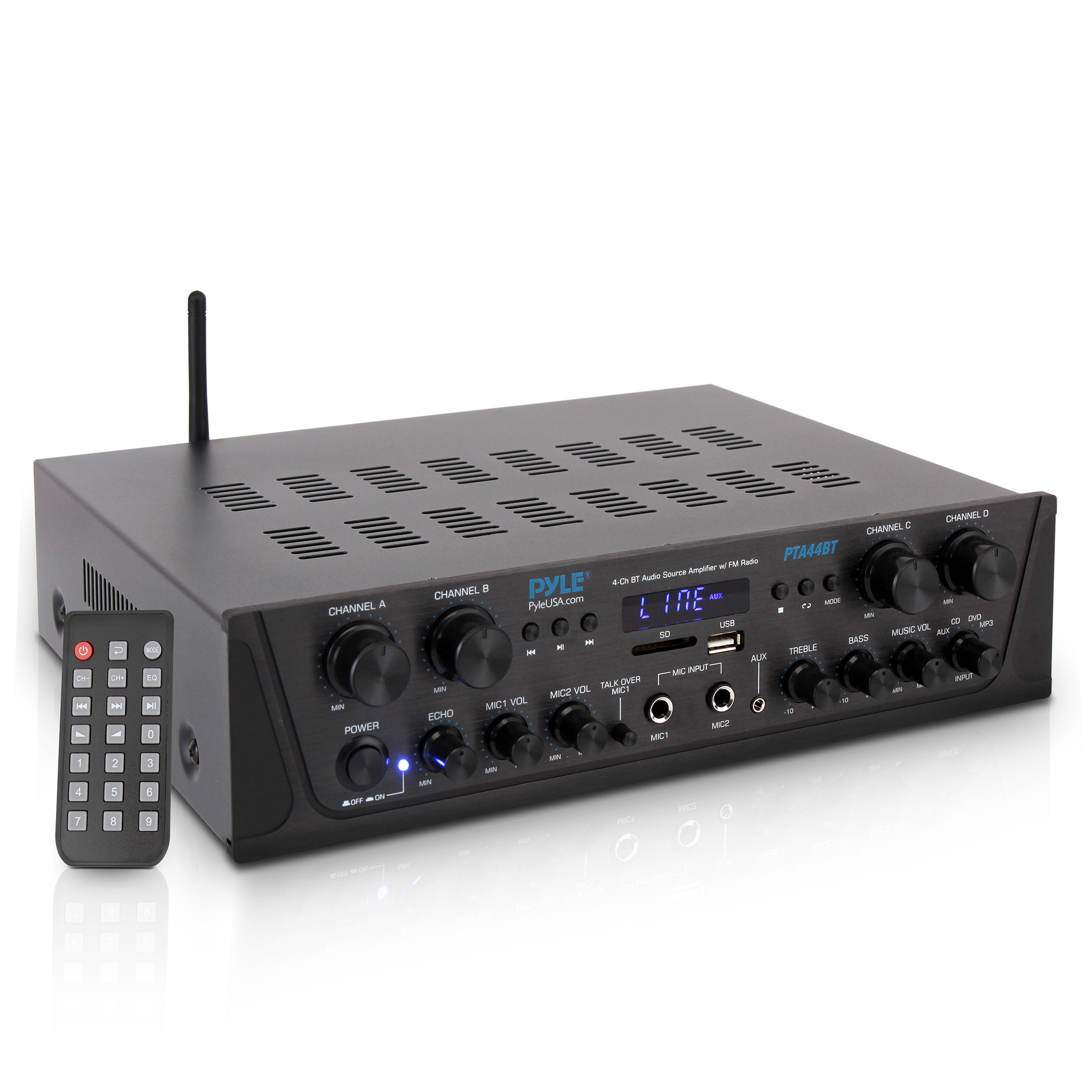 TEMU Amplificador de Audio para Hogar USA, Estéreo de Potencia para Cine en Casa, Sonido Envolvente