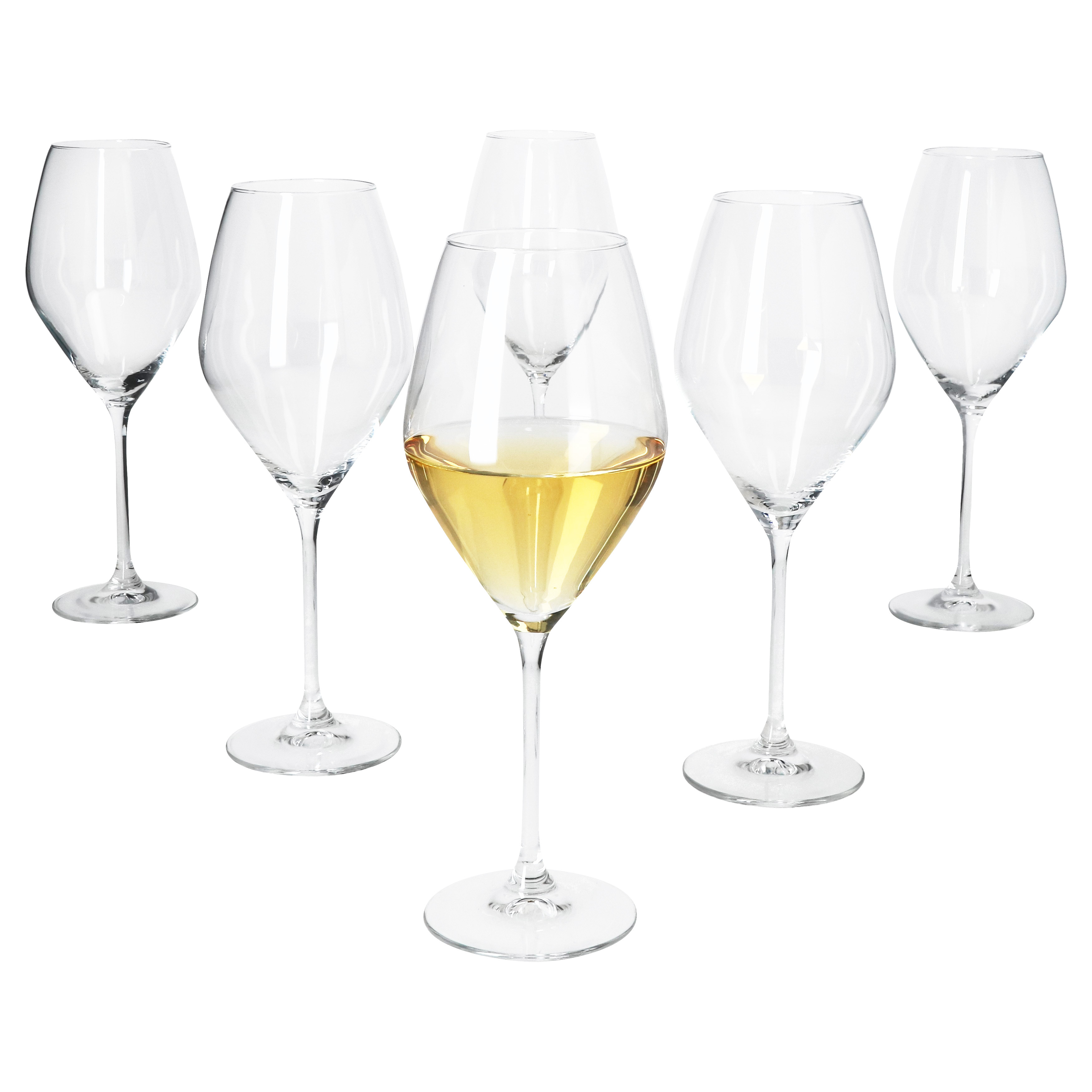 6x Wine Glasses 150ml With Stem, Red Wine & White Wine Glasses For Celebrations, Weddings, Parties