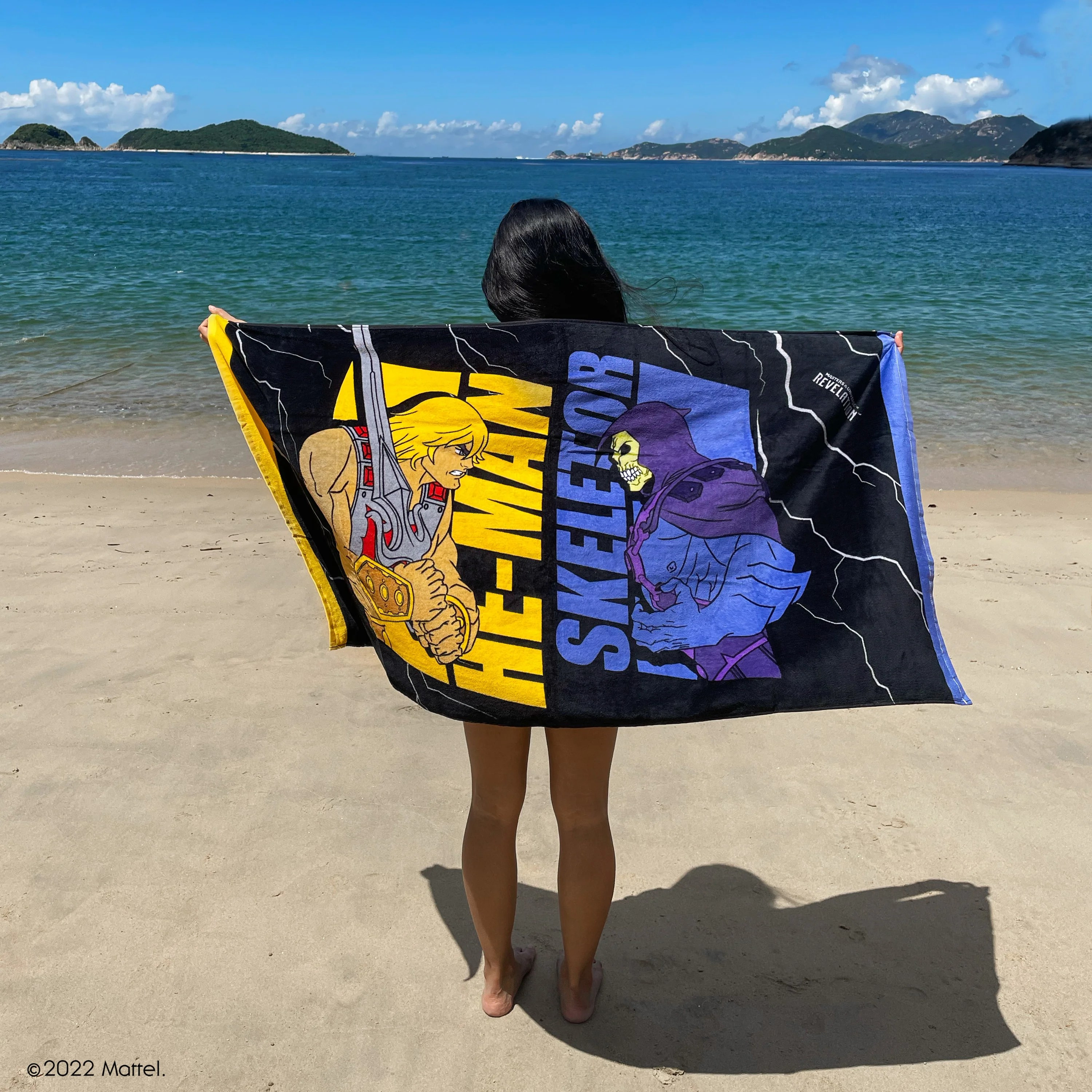 TEMU He-man & Skeletor Of The Universe Beach Towel Summer Pool Gift