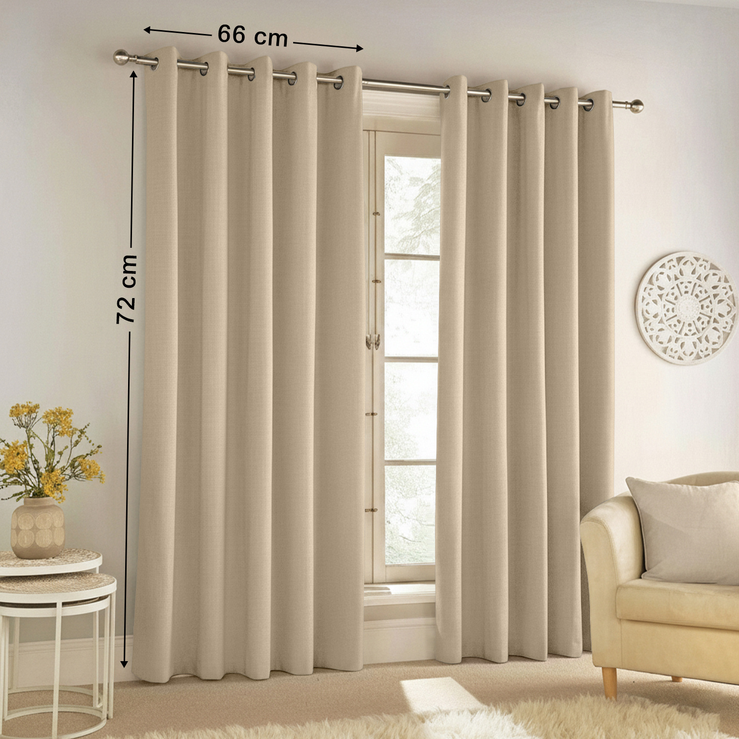 TEMU 2pcs Full Blackout Eyelet Curtains – Thermal Insulated & Soundproof Drapes, Energy-saving, Noise Reducing, Perfect For Bedroom, Living