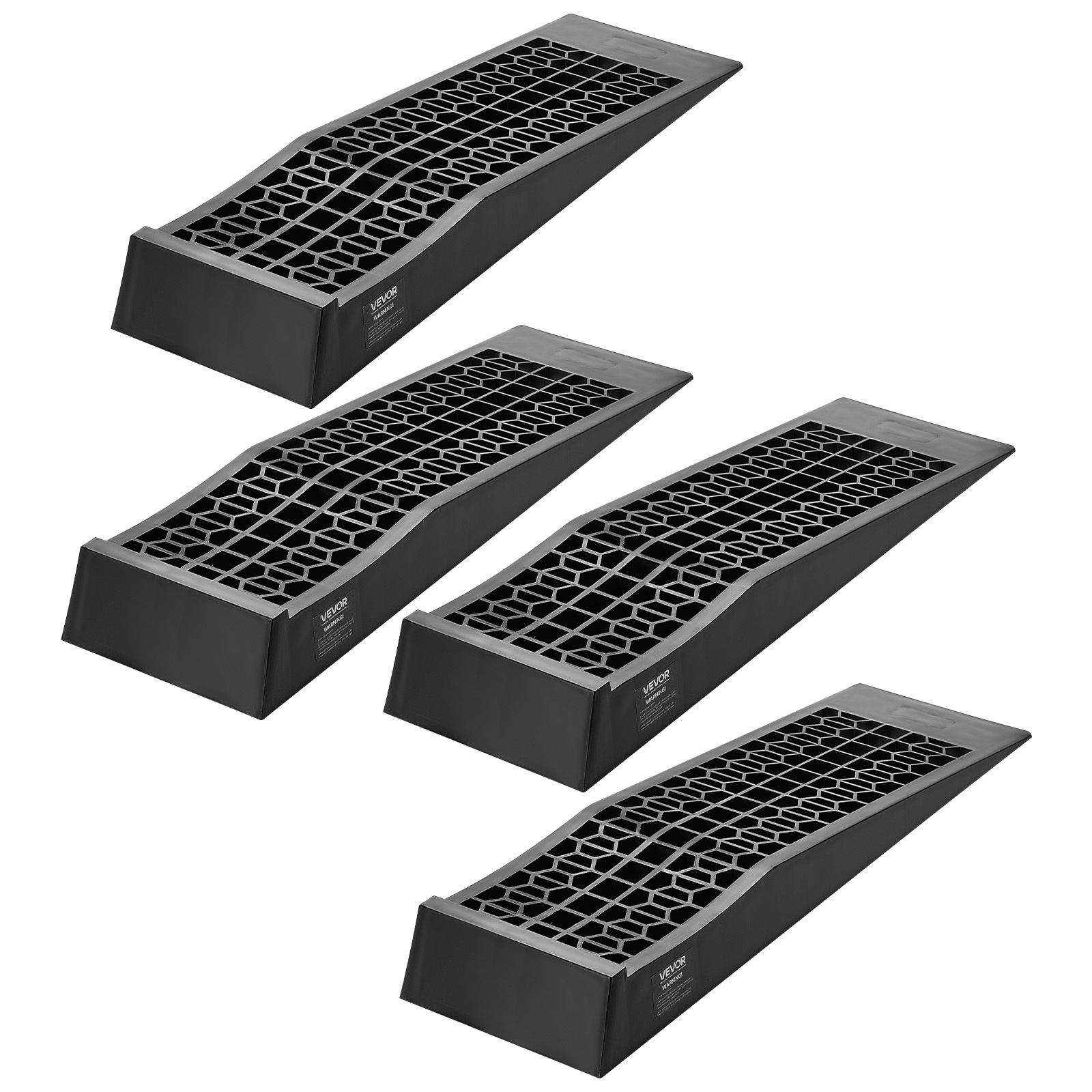 Image of Vevor Car Ramps, 4pcs 9072 Kg Gvw Capacity, 65 Height, Portable Low Profile Ramps For Home Garage Maintenance & Oil , Heavy Duty For Low Chassis Vehicle & Support Jack