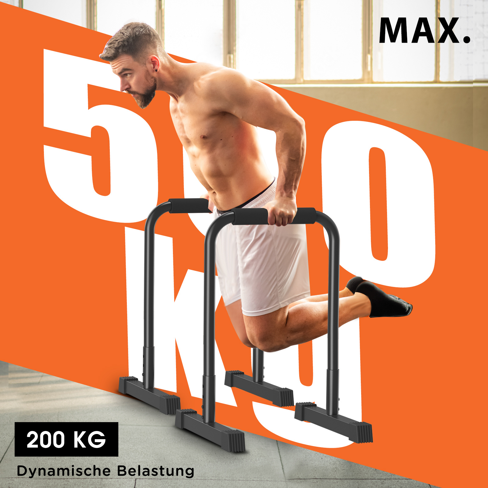 Dip 80-90cm / Indoor & Equipment / Stable & Safe / Dip Bar & Adjustable Dip Station 80-90cm / Parallettes For Calisthenics & Strength Training