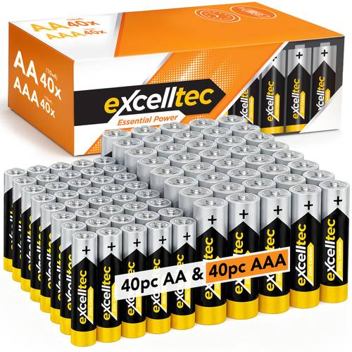 40pk x aa 40pk x aaa carbon batteries 1 5v long lasting household battery pack reliable everyday power for toys remotes flashlights clocks bulk home office supply