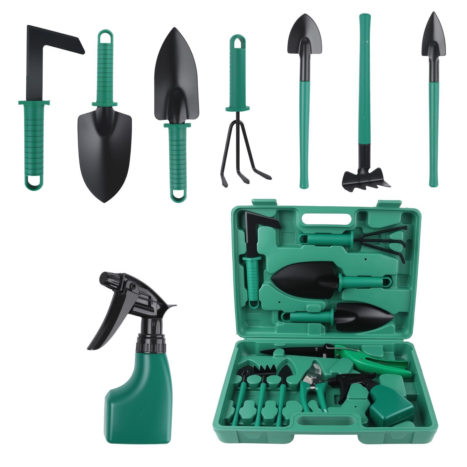 TEMU 10pcs Gardening Tool Set, Heavy Duty Aluminum Gardening Kit, Gardening Tools, , Shovel, Pruning Branches, Gardening Tools For Men And Women