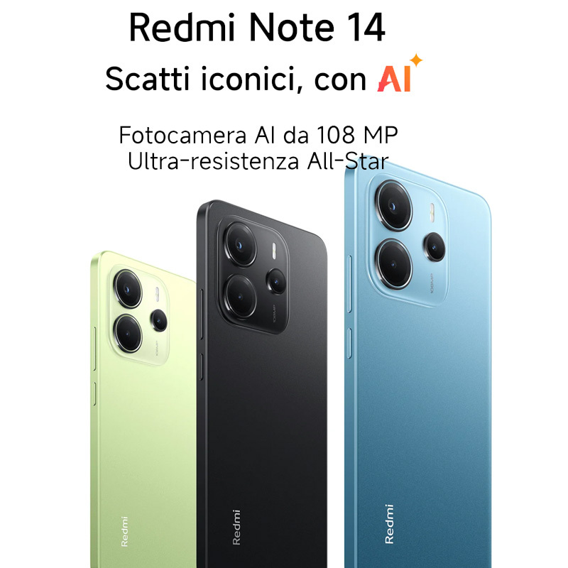 Xiaomi Redmi Note 14 4G, 8GB RAM, 256GB Storage, NFC, Helio G99 Ultra Processor, 6.67-inch AMOLED Display, 120Hz Refresh Rate, 108MP Camera, 5500mAh Battery (Charger Not Included)