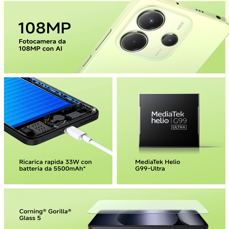 Xiaomi Redmi Note 14 4G, 8GB RAM, 256GB Storage, NFC, Helio G99 Ultra Processor, 6.67-inch AMOLED Display, 120Hz Refresh Rate, 108MP Camera, 5500mAh Battery (Charger Not Included)