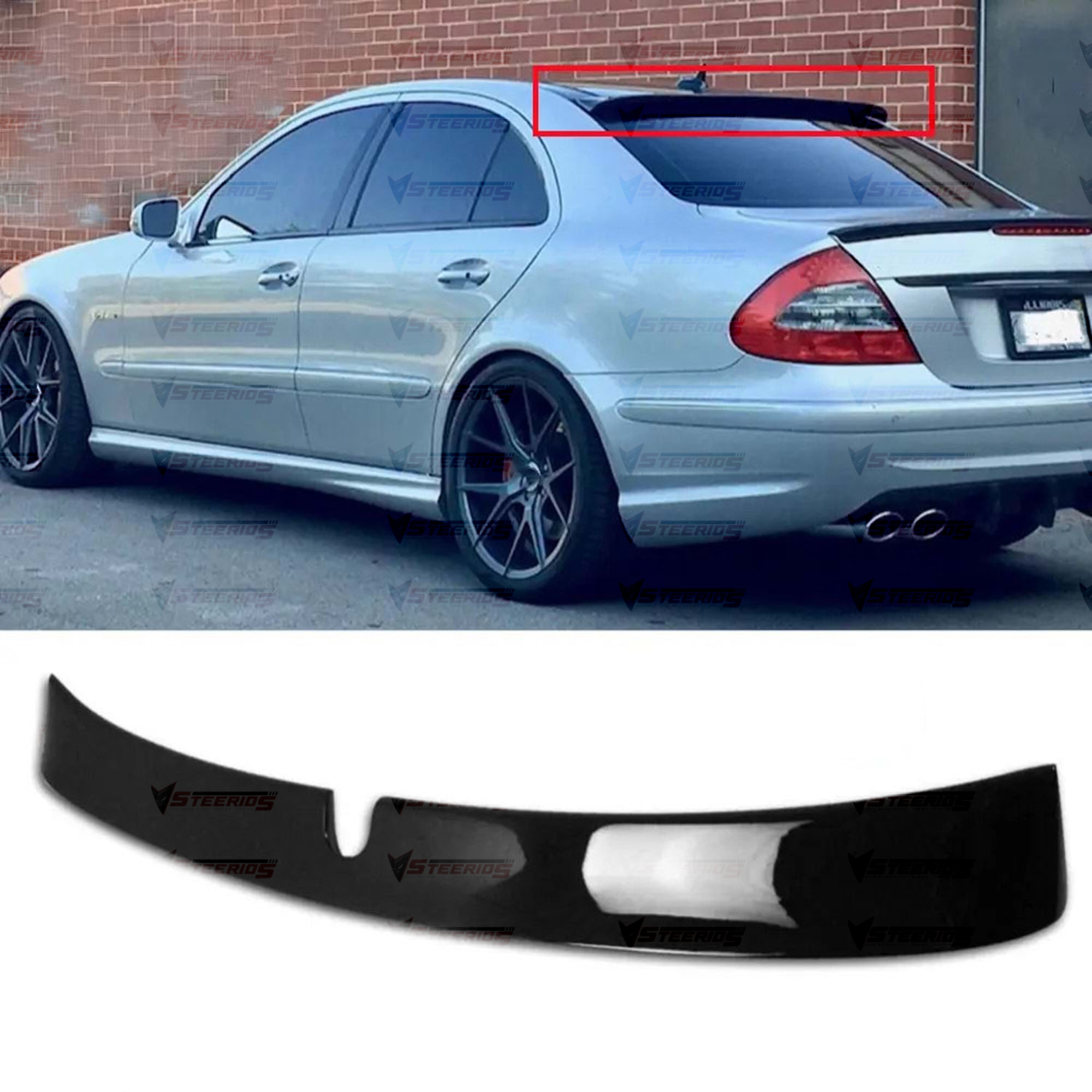 Roof Wing Roof Top For Mercedes 2002-2009 Gloss Rear Spoiler Abs Plastic Enhances & Style, Car Exterior Upgrade | Dynamic Design | Highquality Spoiler