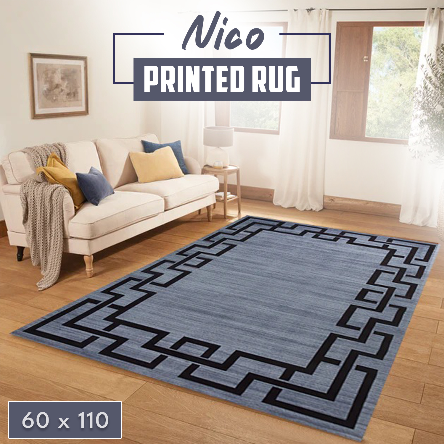 TEMU Soft And Premium Printed Rug, Skid-resistant, Machine Washable Area Mat, , Suitable For , Office, Kitchen, Bedroom, Laundry Room, A Gift, Home