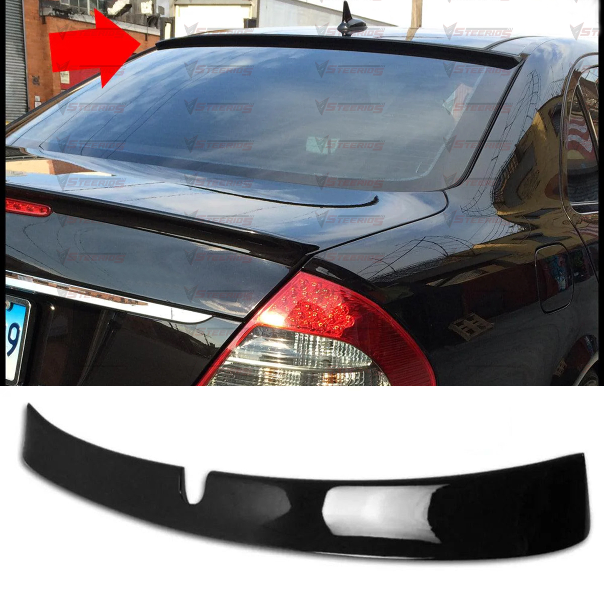 Roof Wing Roof Top For Mercedes 2002-2009 Gloss Rear Spoiler Abs Plastic Enhances & Style, Car Exterior Upgrade | Dynamic Design | Highquality Spoiler