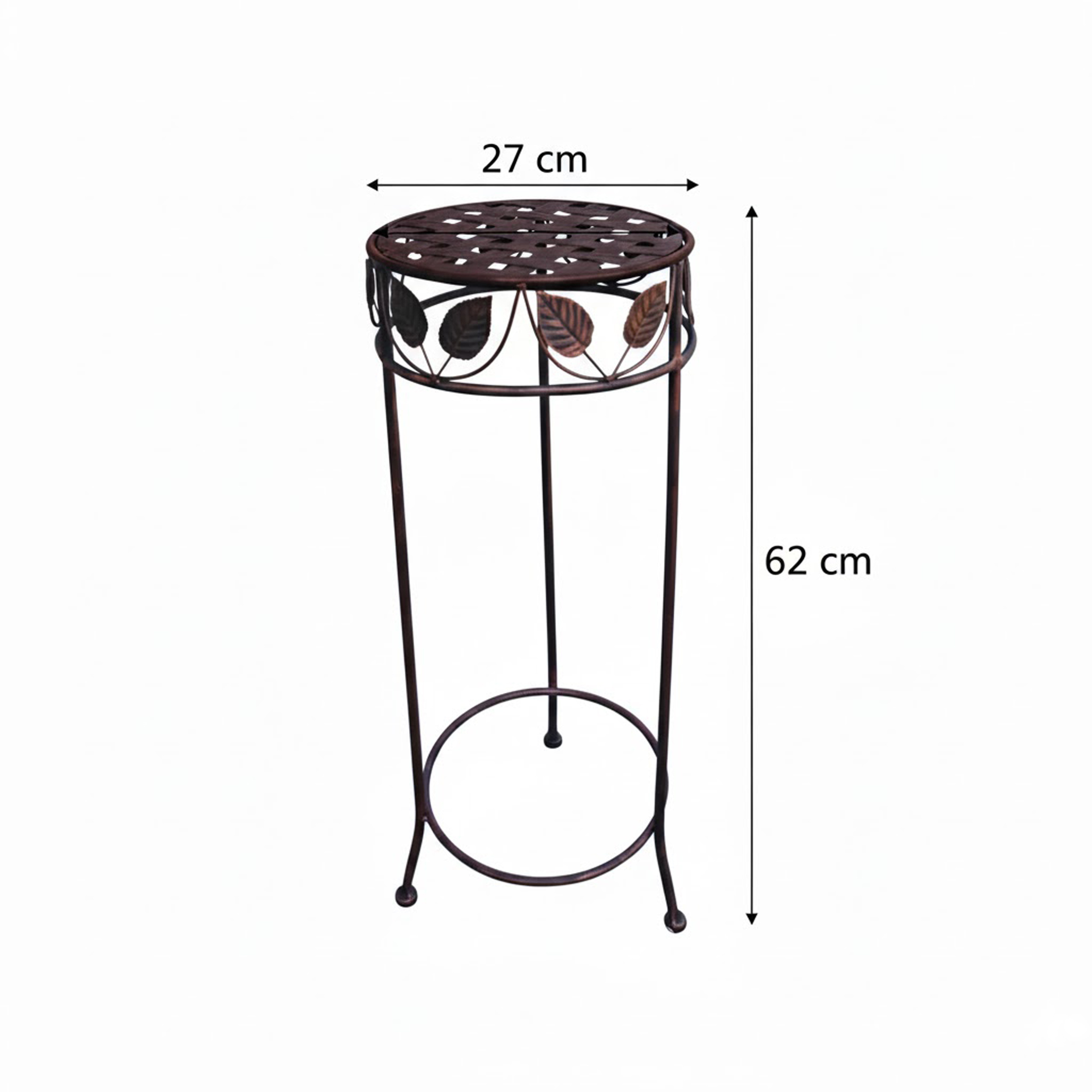 Shabby Stand Metal Bronze - Round Variants S / M / L - Plant Stand Or Side Table