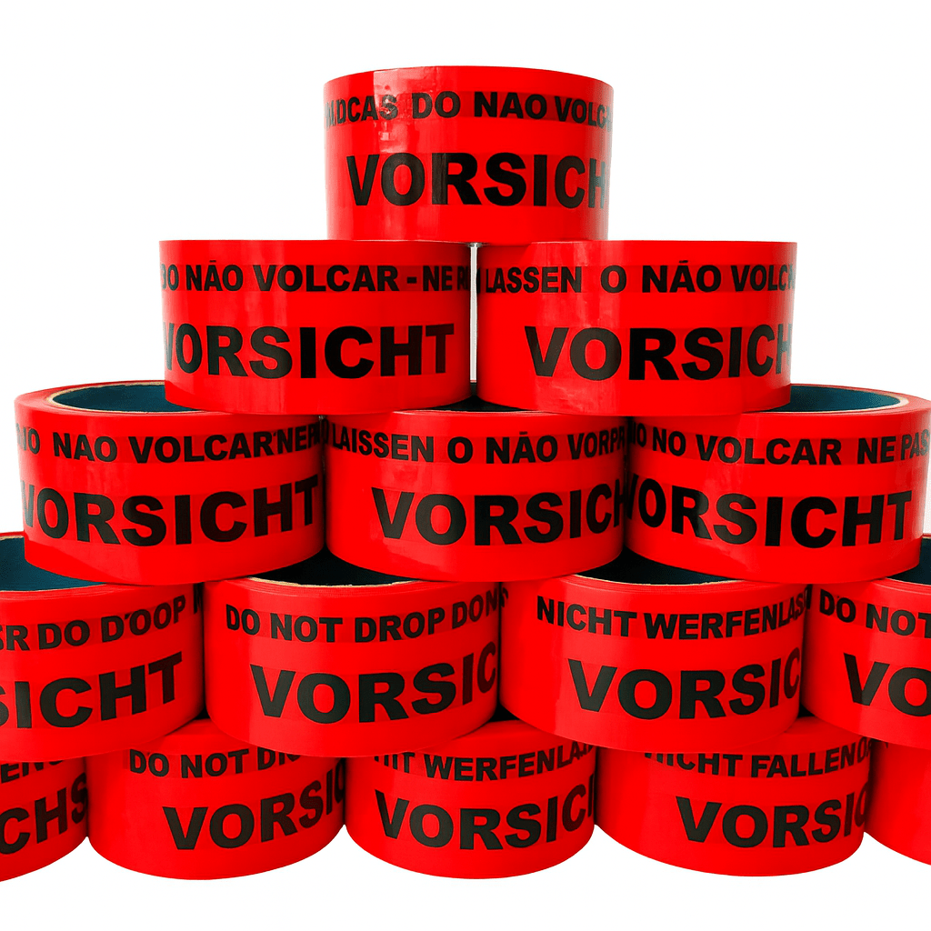 48mm X 66m Adhesive Tape "caution Glass" 12 Rolls "caution Glass" Warning Tape / Caution Tape "caution Glass" 12 Rolls