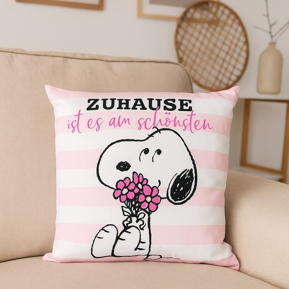 The Snoopy Pillow - Where Is Plush Decorative Pillow, Throw Pillow, Pillow, Seat Cushion, Pink, 40 X 40 Cm