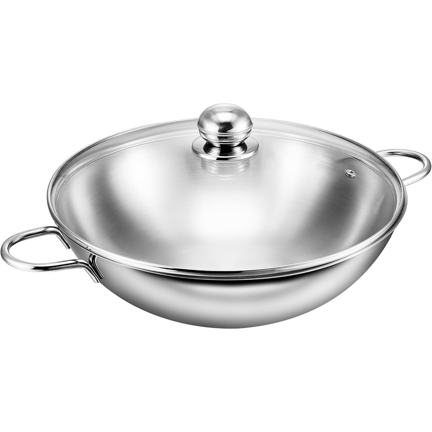 Kopf Induction Wok With Lid (stainless Steel, Ø 32 Cm) Induction Wok Pan