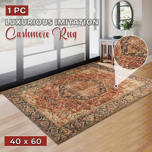 1pc luxurious imitation cashmere rug modern soft non slip area rug bohemian floor mat stylish large home carpet living room ideal holiday gift