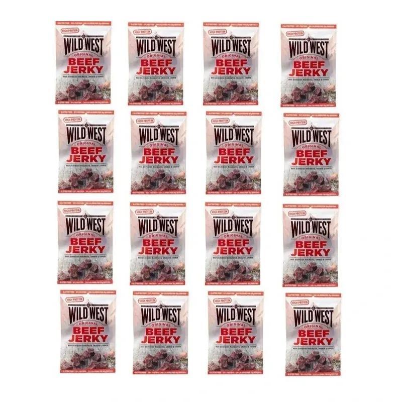 Image of 16 X 60g Wild West Beef Jerky Original Bags (16 X 60g = 960g) Beef