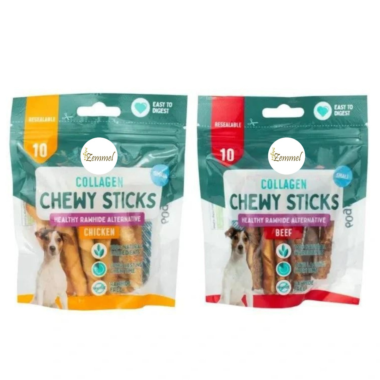 TEMU Pet Dog Treats Mini Collagen Sticks Pack Of 10