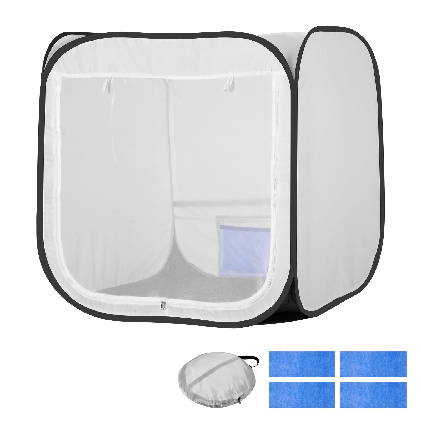 Vevor Portable Paint Booth Tent, 720 X 725 X 750mm Pop-up Portable Spray Paint Tent With Mesh Door, Spray Painting Tents For Cabinets, Chairs, Models, Tables, Pop-, Efficient Airflow