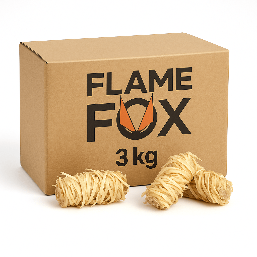 Flame Fox Xxl Lighting Wool 10kg Made From Wood Wool & Wax I Fireplace Lighter & Grill Lighter For Fireplace, Stove & Fire Bowl