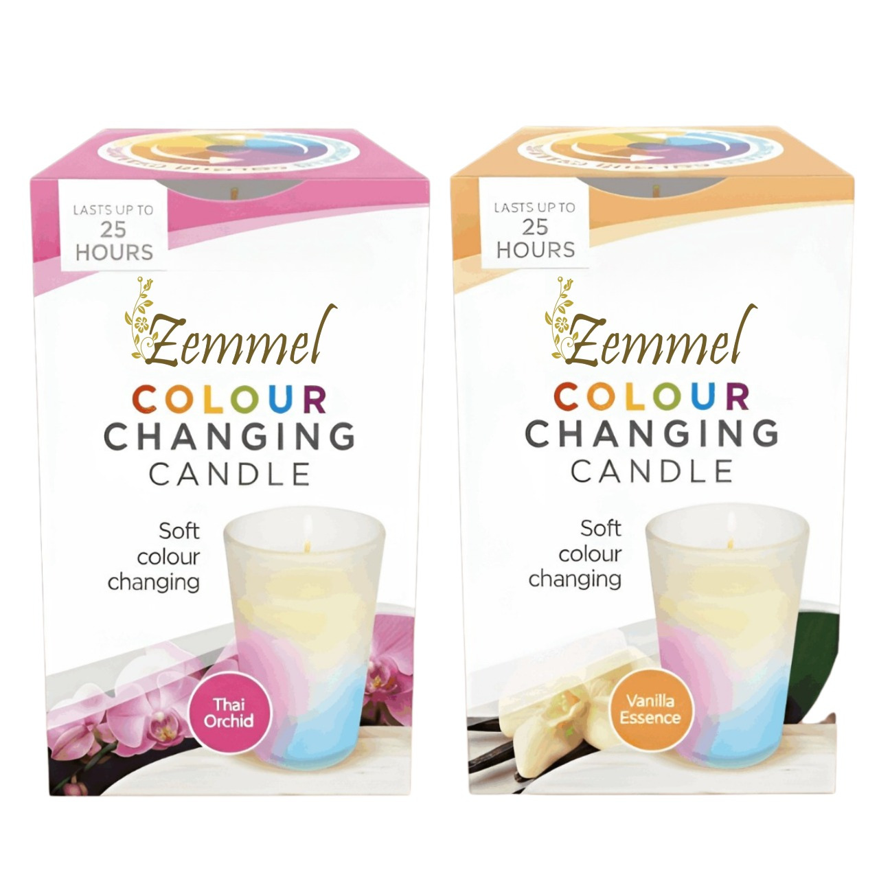 TEMU Color Changing Scented Candle Glass Candles And Fragrance.