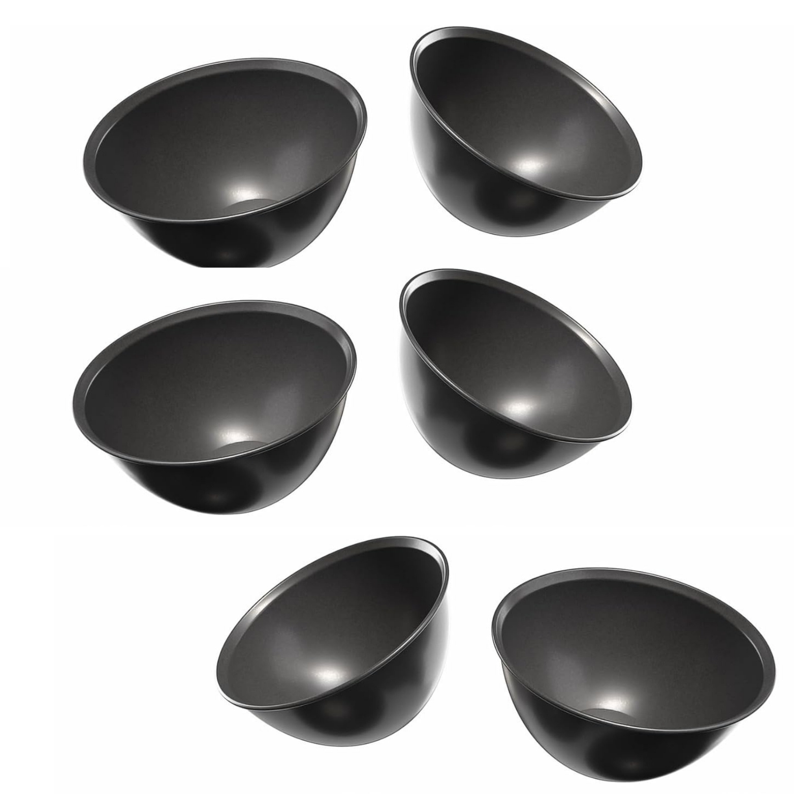 6 Bowls, 700 Ml Black Bowls