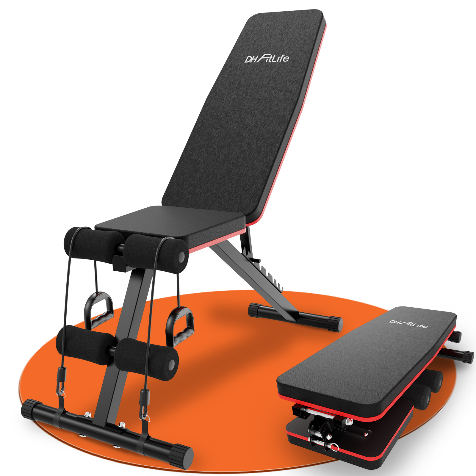 Folding Dumbbell Bench | Training Bench For Full- At Home | Adjustable Fitness Bench & Incline Bench, Abdominal Muscle Trainer For Home Gym