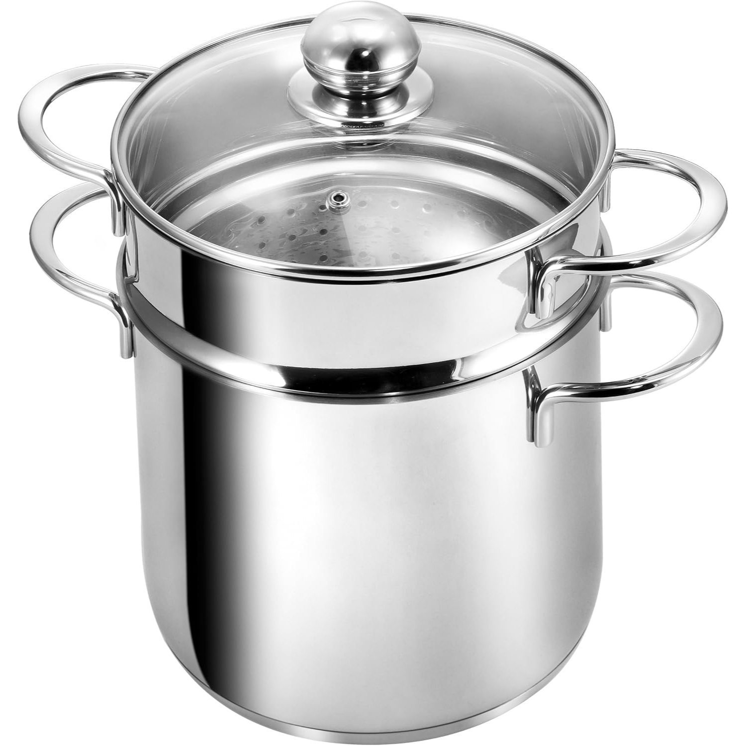 Head Induction Cookware Macaroni, Ø 20 Cm, Stainless Steel, With Vegetable Strainer, Pasta Pot