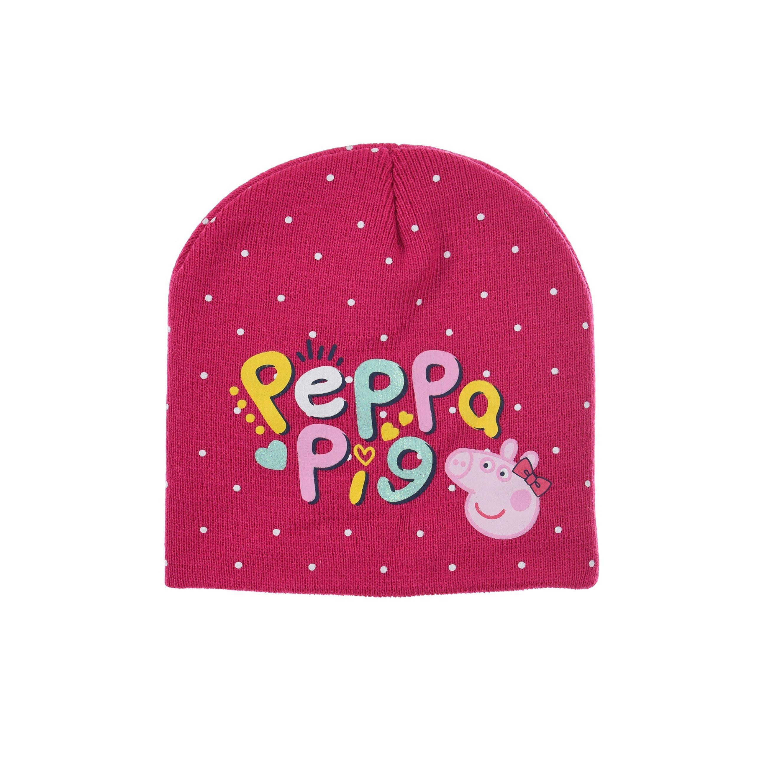 Peppa Pig Kids Hat Warm & Soft Beanie Winter Girls Pink