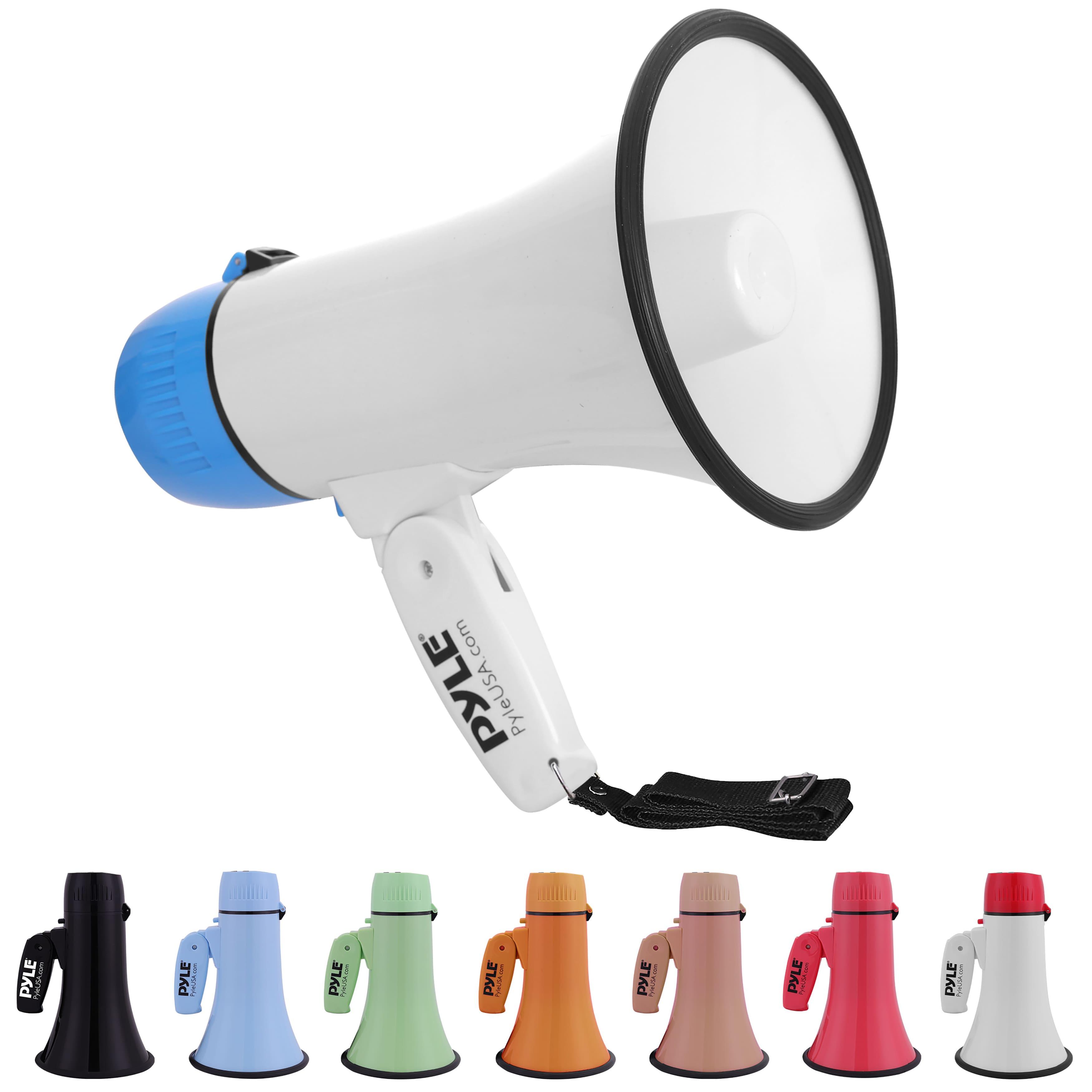 Image of Portable Megaphone Speaker With Siren - Compact Handheld Megaphone With 20 Watts Power, Microphone, 2 , Pa Sound System, And Folding Handle