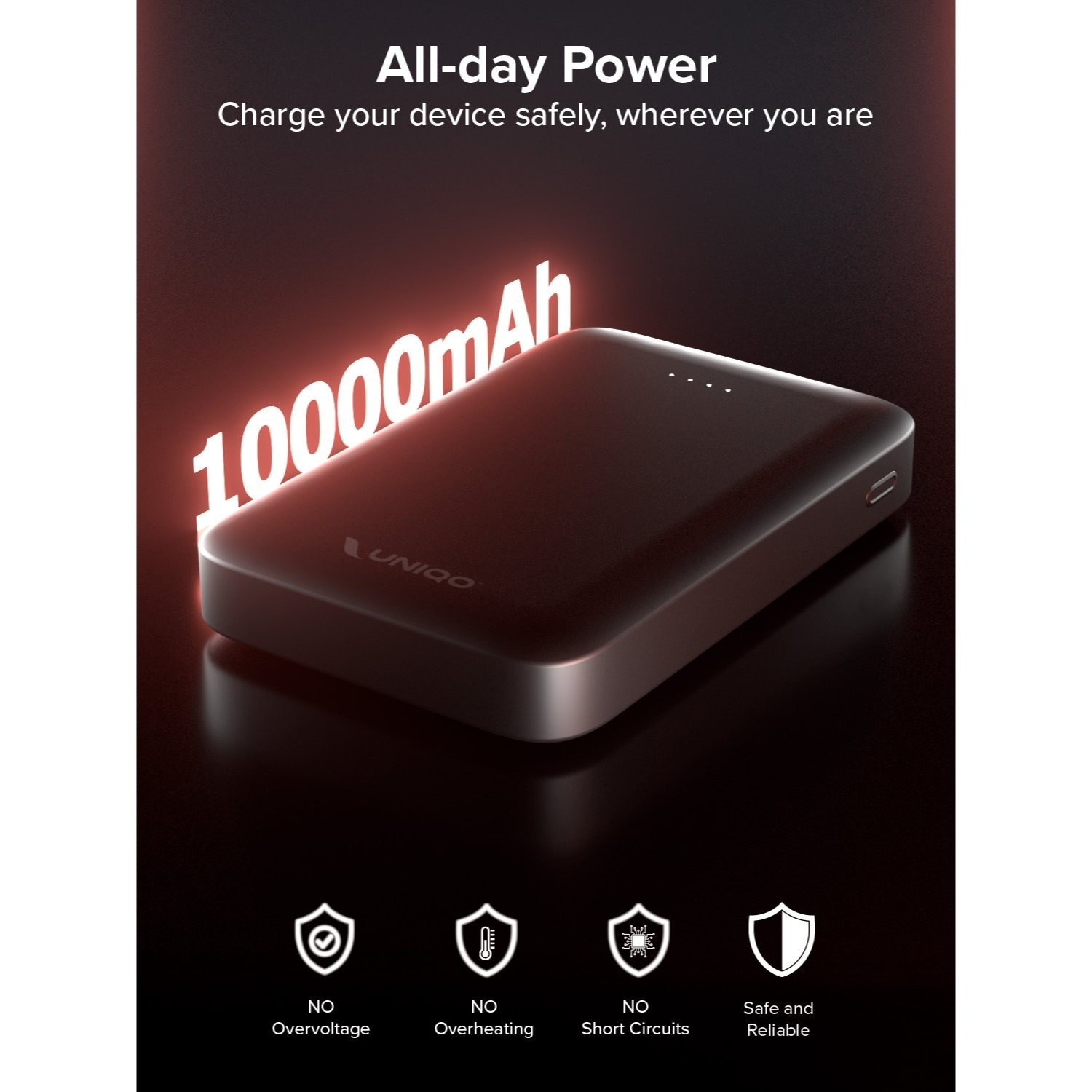 TEMU 10K - 22.5W (PD 3.1 PPS), PowerBank da 10000mAh, USB-C, USB-A, PowerBank con Ricarica Rapida, Caricabatterie Portatile da Viaggio, Design